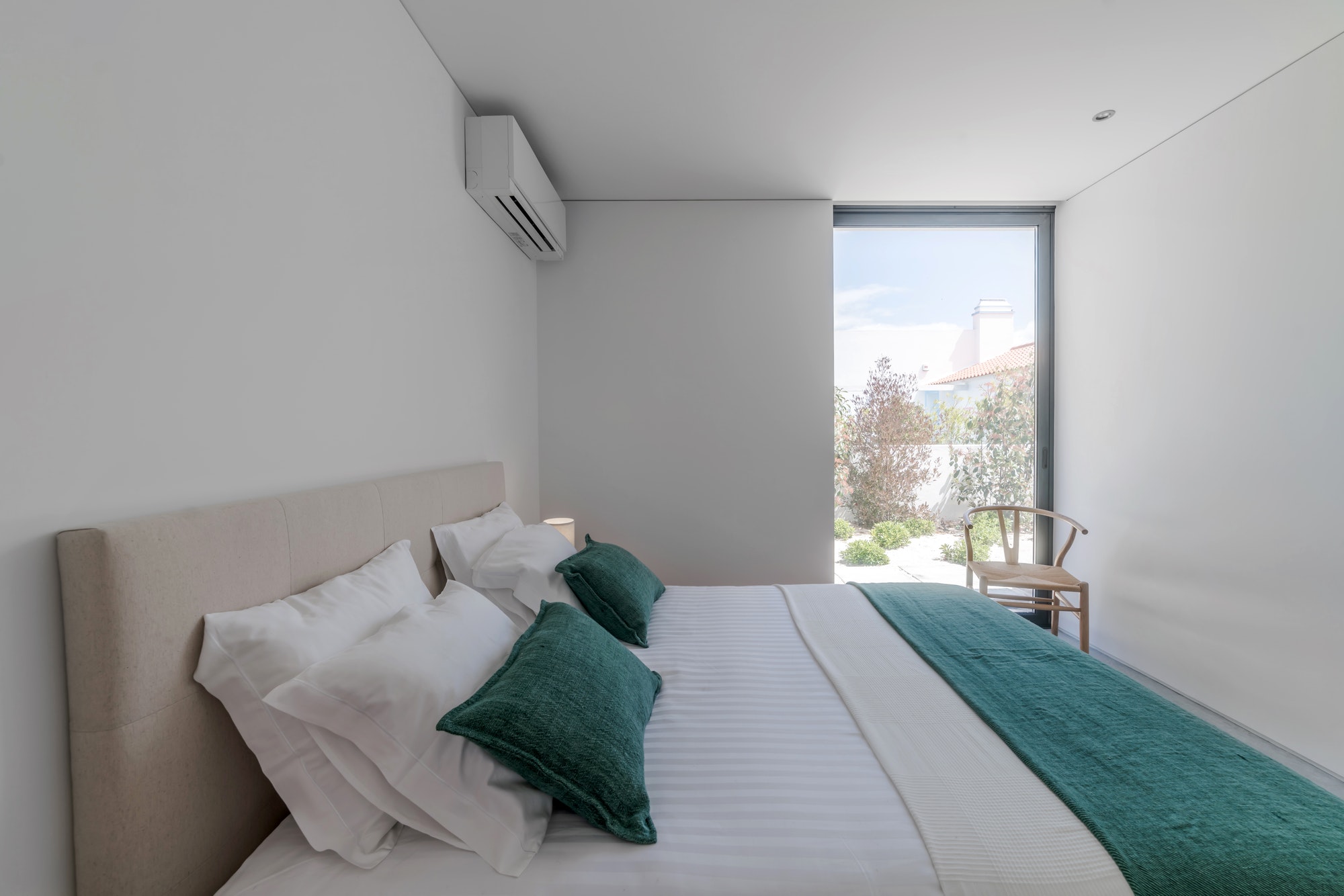 Bedroom in modern vacation house