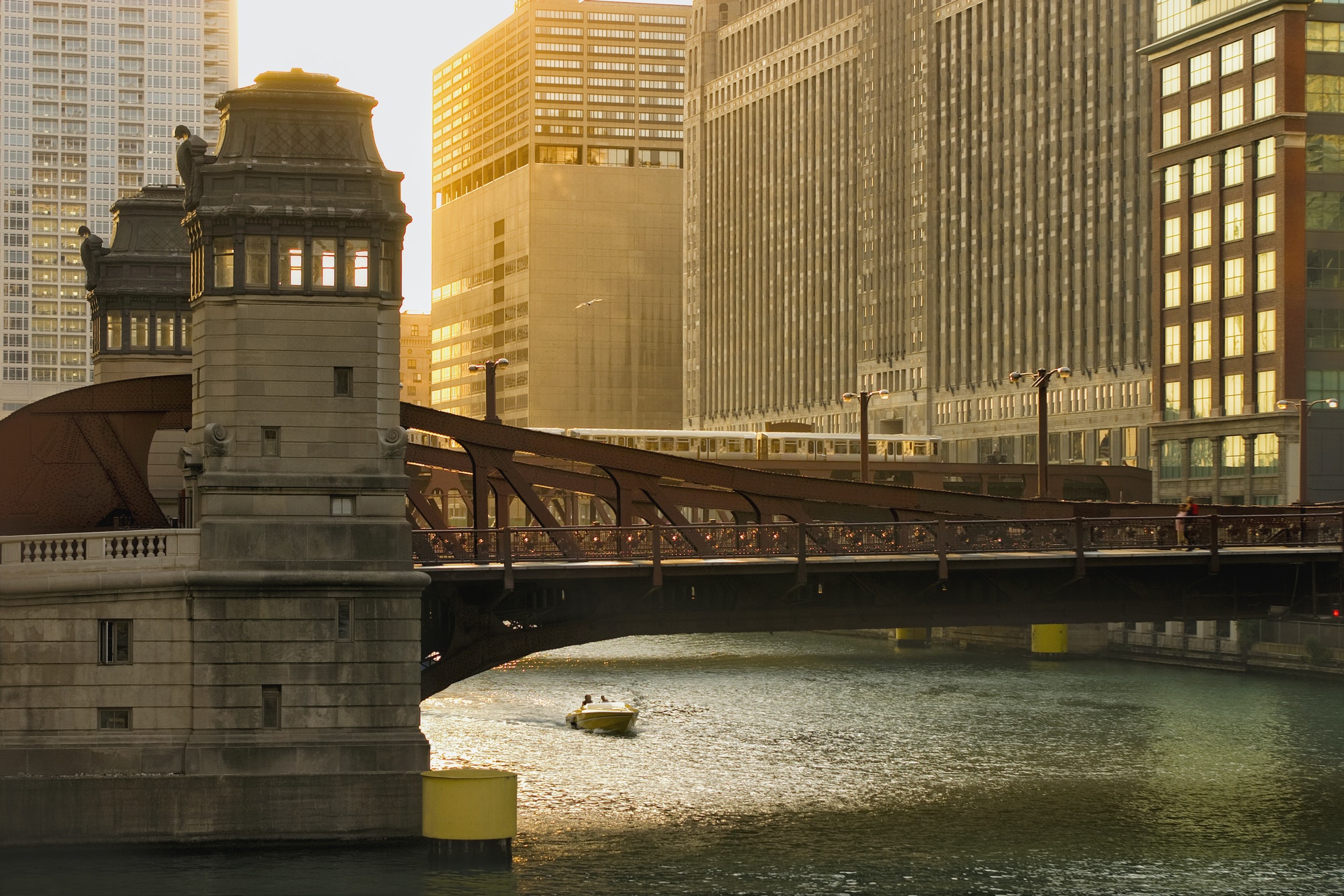 Bridge over Chicago River, Chicago, Illinois, United States