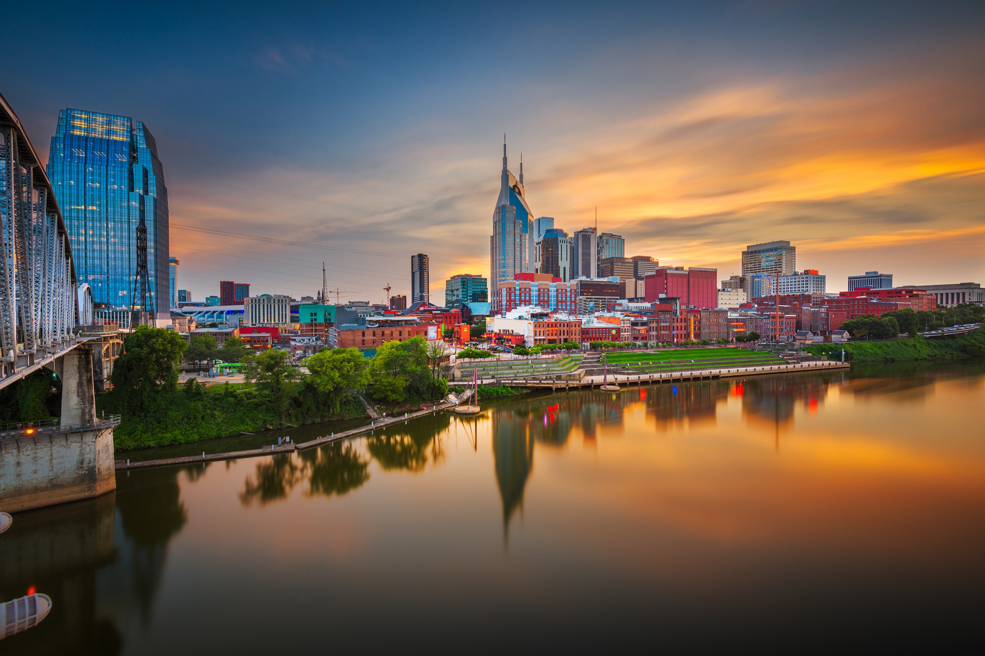 Nashville, Tennessee, USA Downtown City Skyline